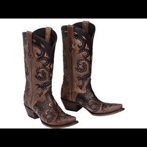 Lucchese Brown Fiona Boots Size 7C